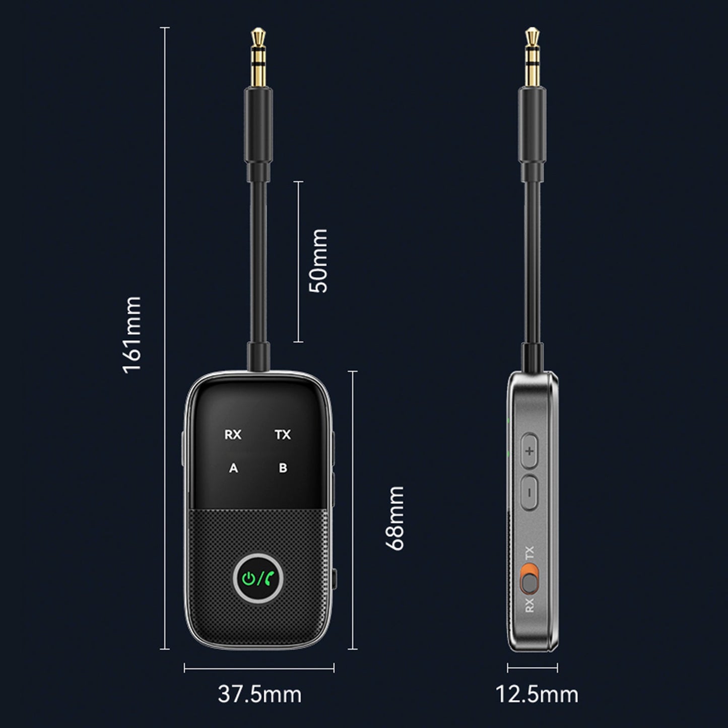 Bluetooth Receiver Transmitter Two-in-One AUX Car Hands-free Adapter Two-to-Two