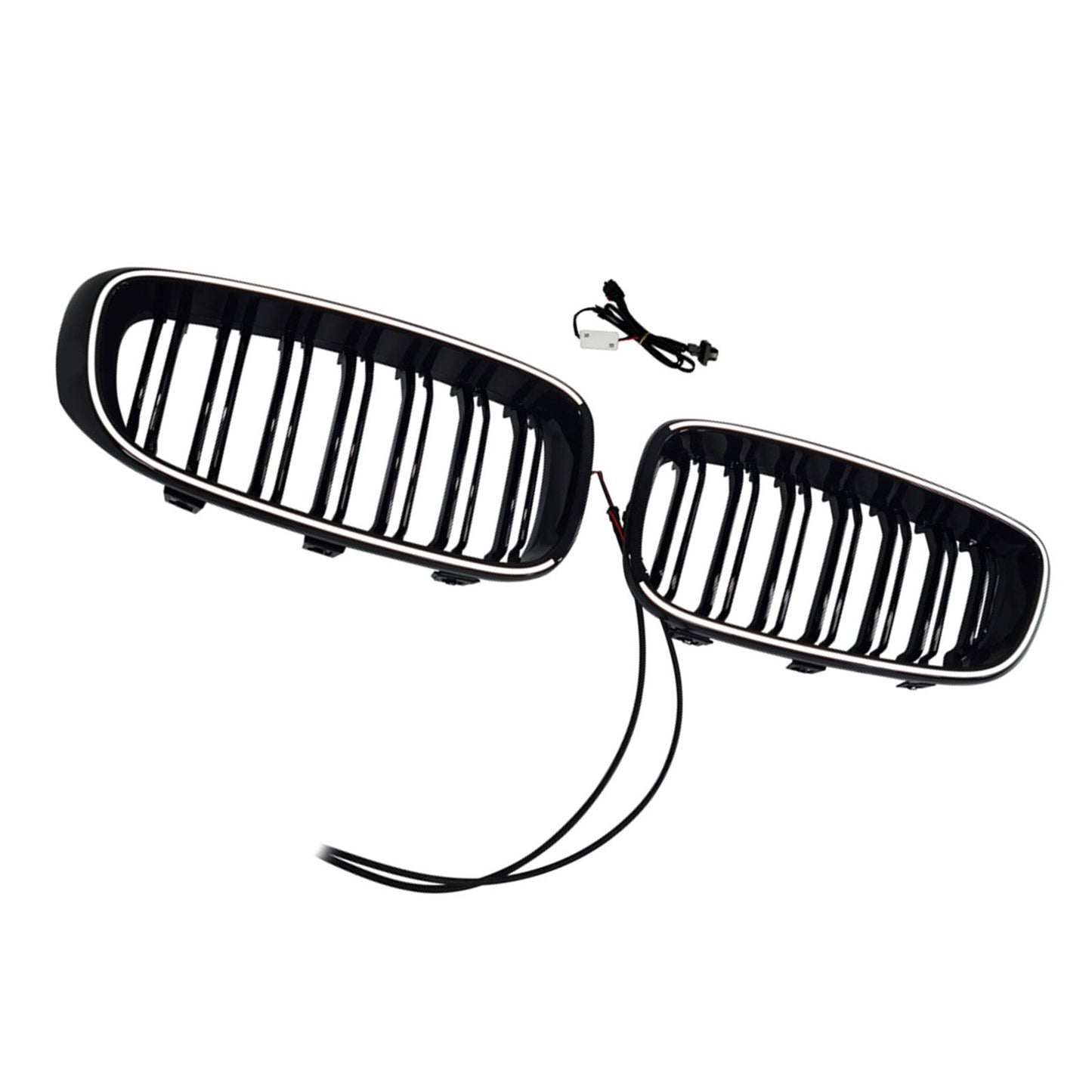 2013-2019 Fit BMW 3 Series F34 GT Dual Slat Front Bumper Grille Gloss Black