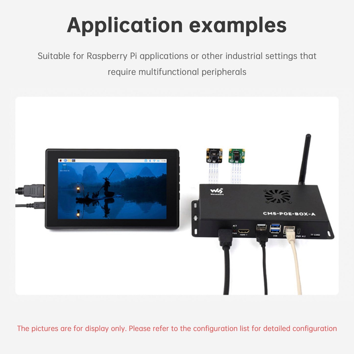 Raspberry Pi CM5 PoE Expansion Board Computing Module Baseboard Support M.2 NVMe