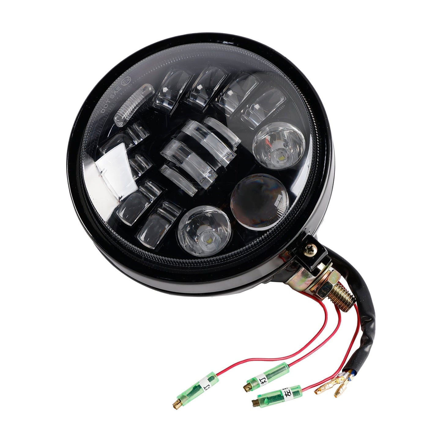 5.75" Headlight Spotlight Universal Multifunctional Black #82 For Motorcycle