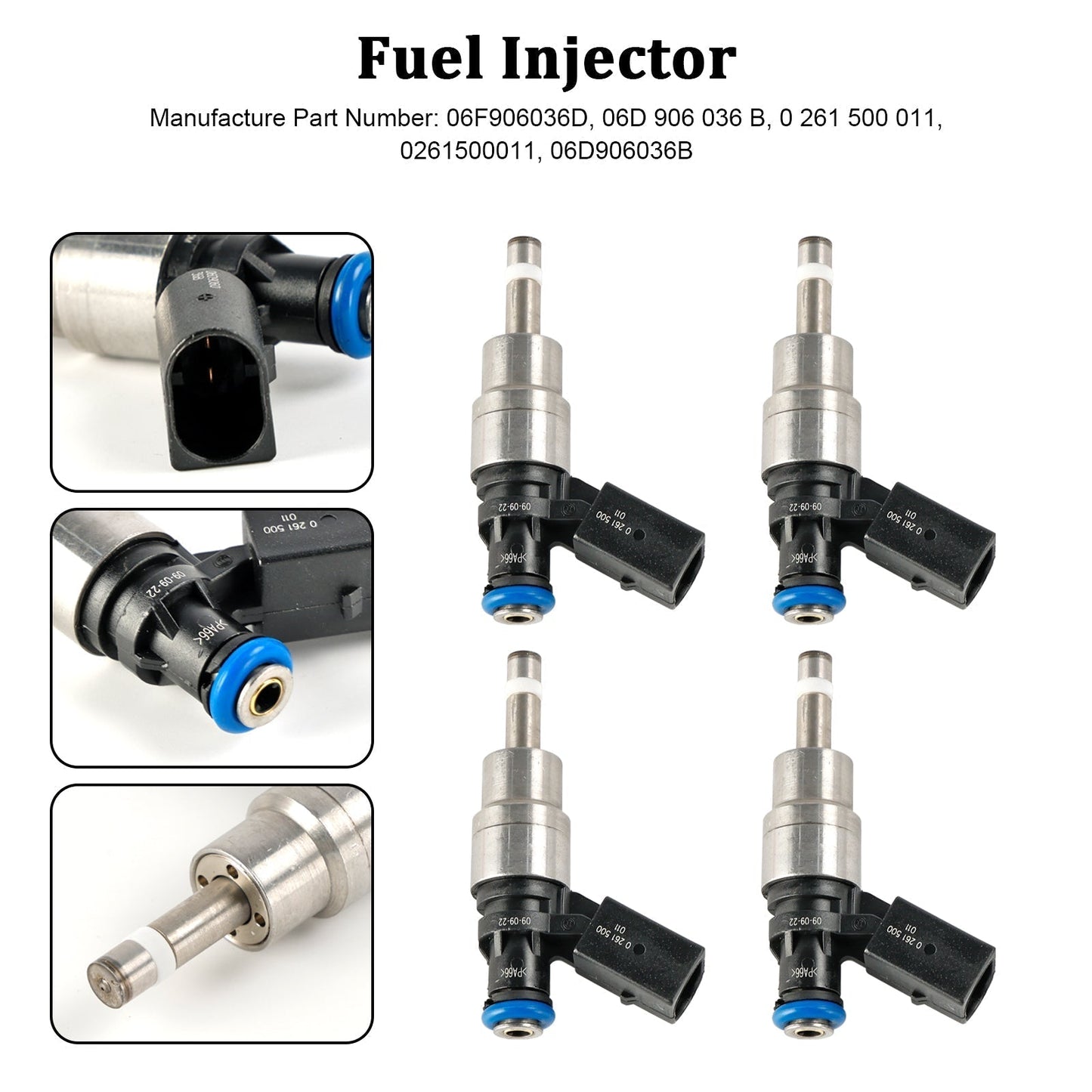 2004-2008 Skoda Octavia 2.0T 4PCS Fuel Injector 0261500011 06D906036B