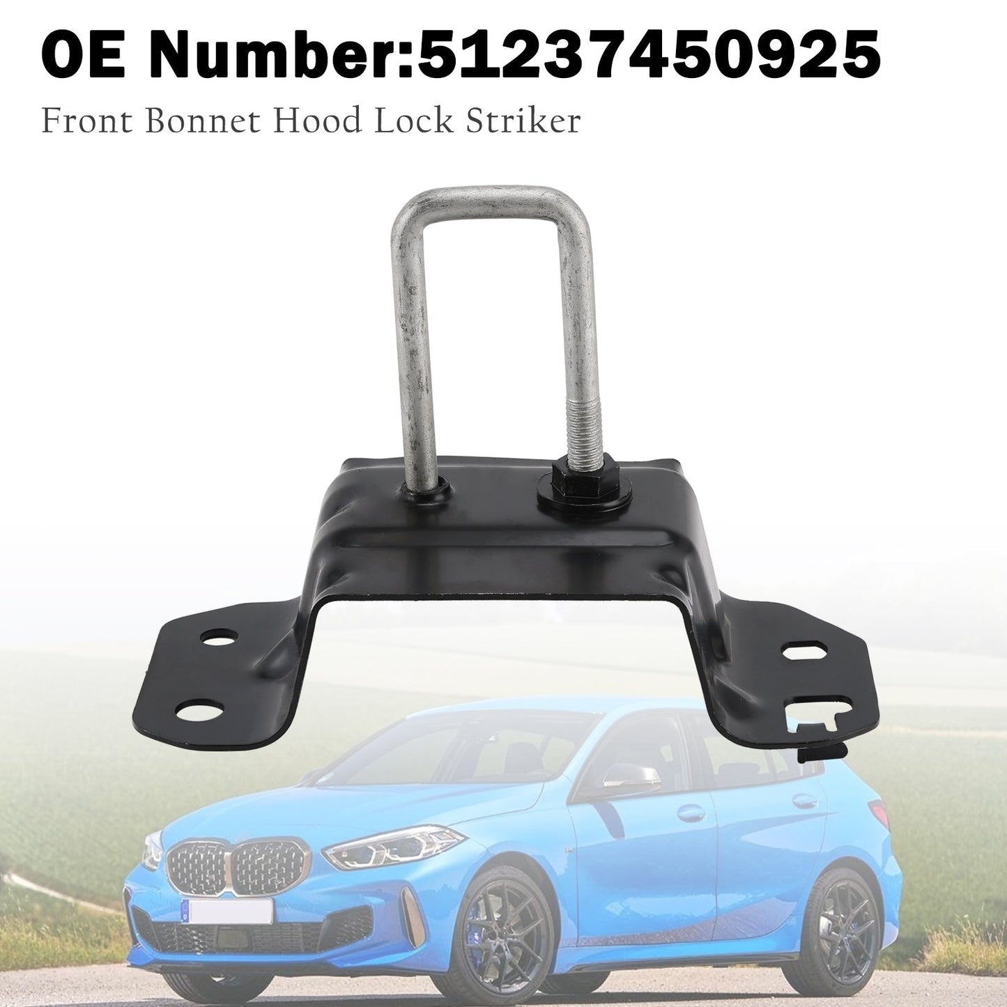 Front Bonnet Hood Lock Striker 51237450925 For BMW F40 F44 2019-2022