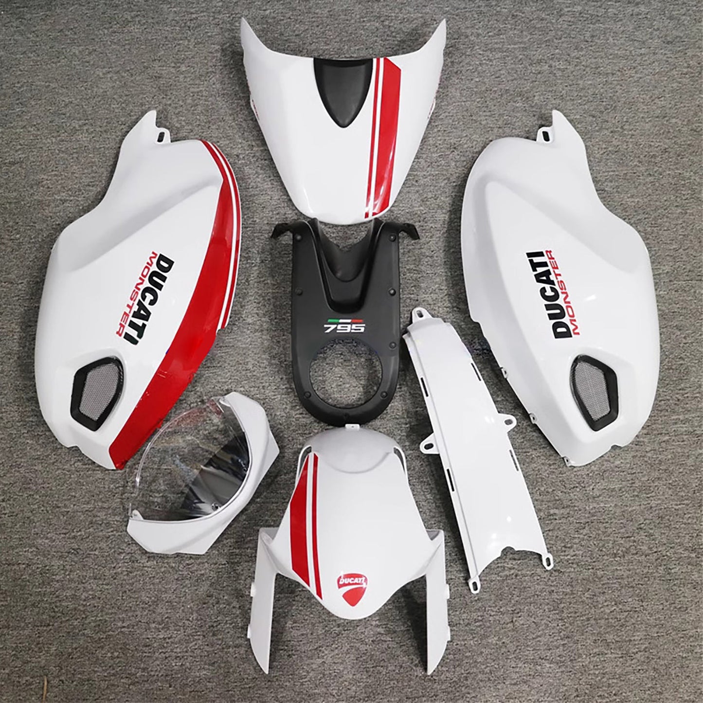 All Years Ducati Monster 696 796 1100 S EVO Injection Fairing Kit Bodywork