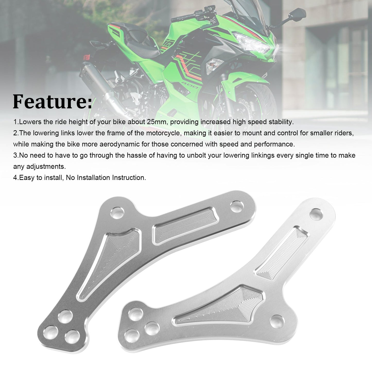 2023-2024 kawasaki ZX-25R ZX-4R Adjustable Lower Suspension Links For