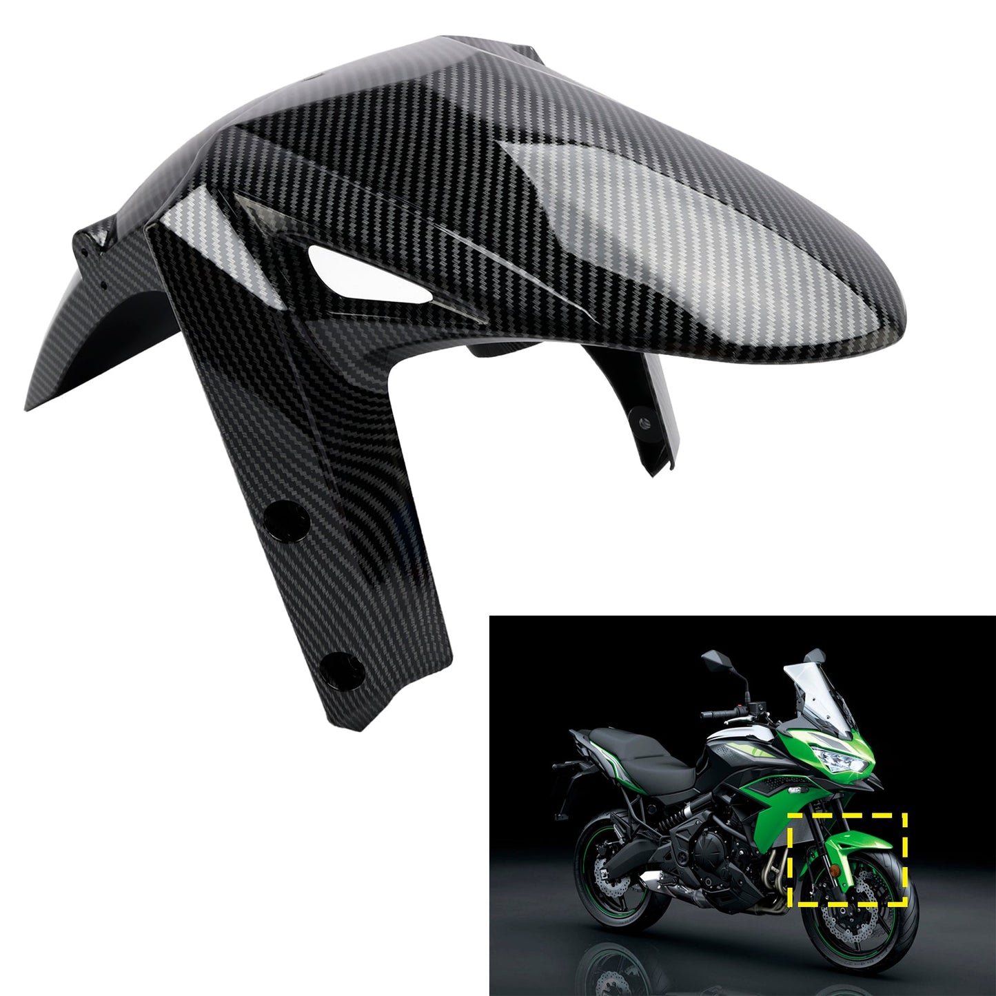 2022-2024 Kawasaki Versys 650 KLE650 Front Fender Mudguard Fairing