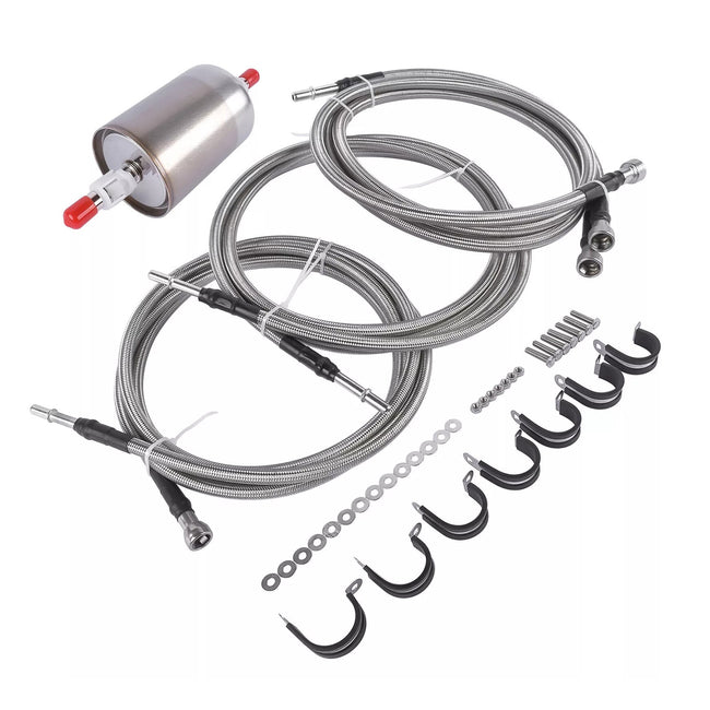 2001-2003 GMC Sierra 3500 Stainless Steel Braided Fuel Lines Kit 819-840 Quick Fix