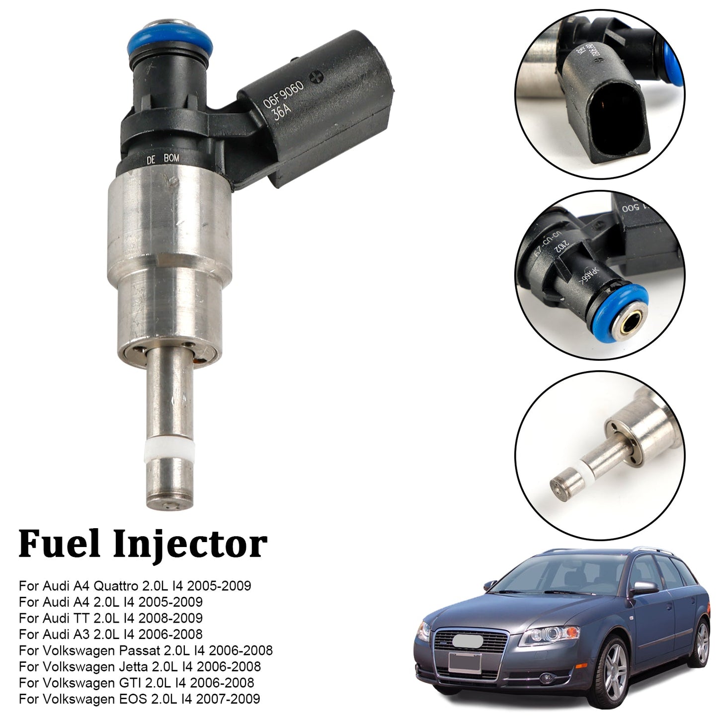 1PCS Fuel Injector 06F906036A Fit Audi A3 A4 A6 Fit VW Golf Passat 2.0 Tfsi