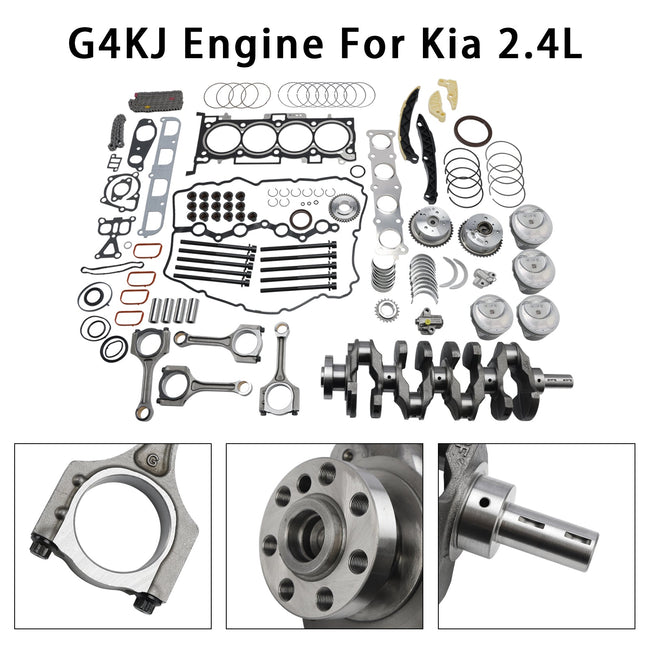 Kia 2.4L G4KJ Engine Overhaul Rebuild Kit w/Crankshaft & Rods & Timing Kit