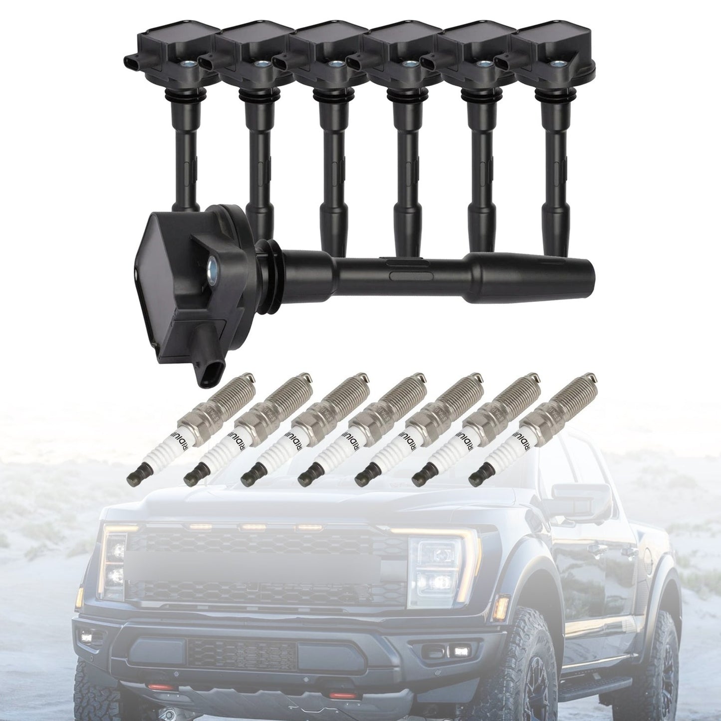 For Ford Mustang 2018-2020 V8 5.0L DG566 DG565 7x Ignition Coils Spark Plugs