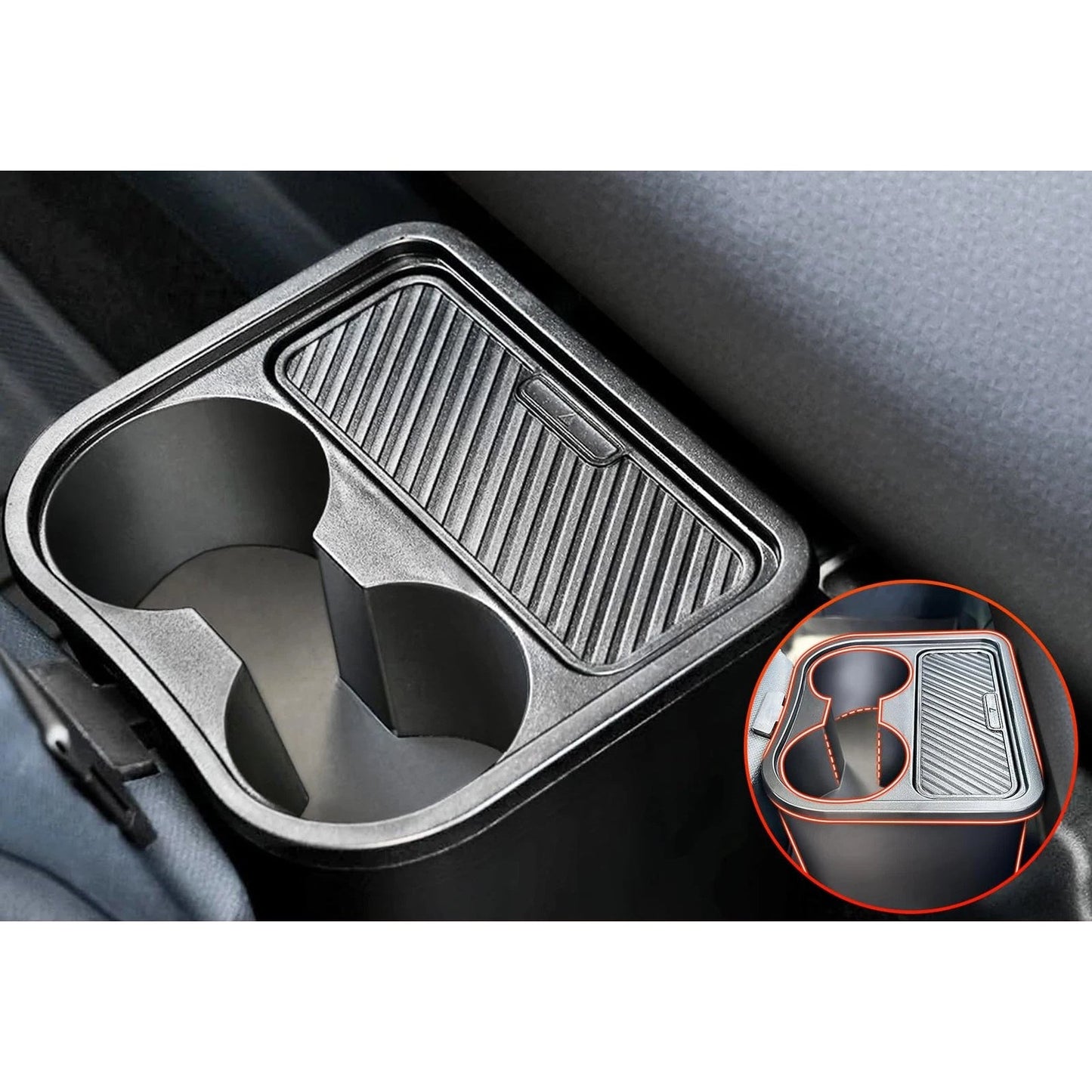 Trash Can with Cup Holder For Ford Maverick 2022-2025 Multi-Function