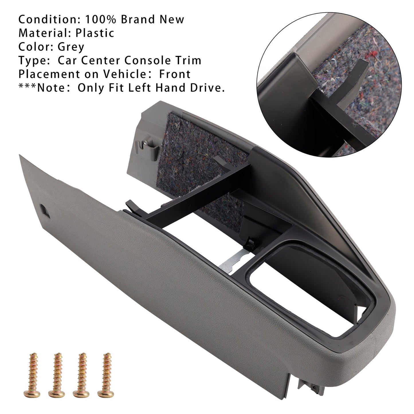 1999-2005 VW Golf Jetta Car Center Console Trim 1J1863201D Grey