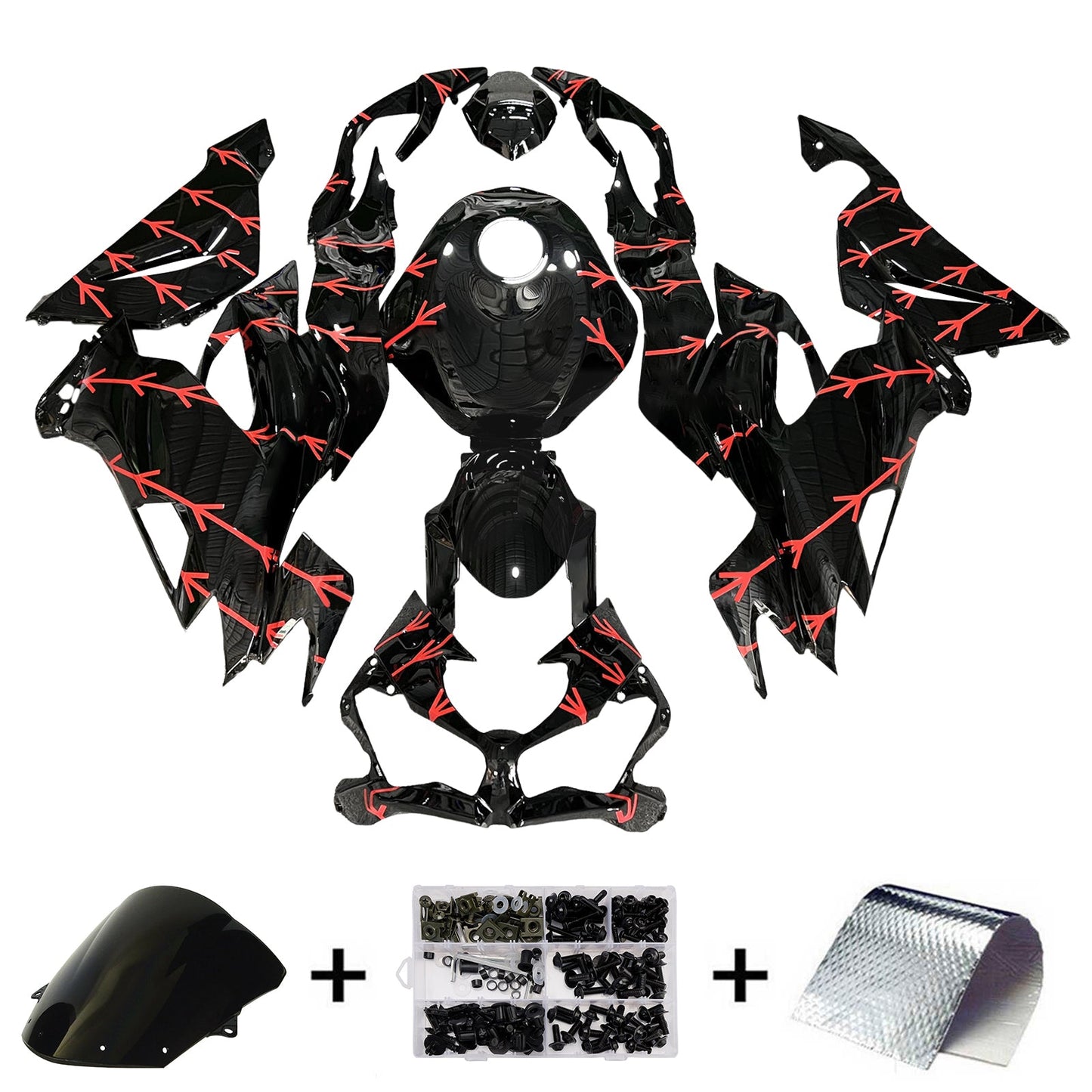 Injection Fairing Kit Bodywork Plastic ABS fit For Kawasaki ZX6R 2019-2023