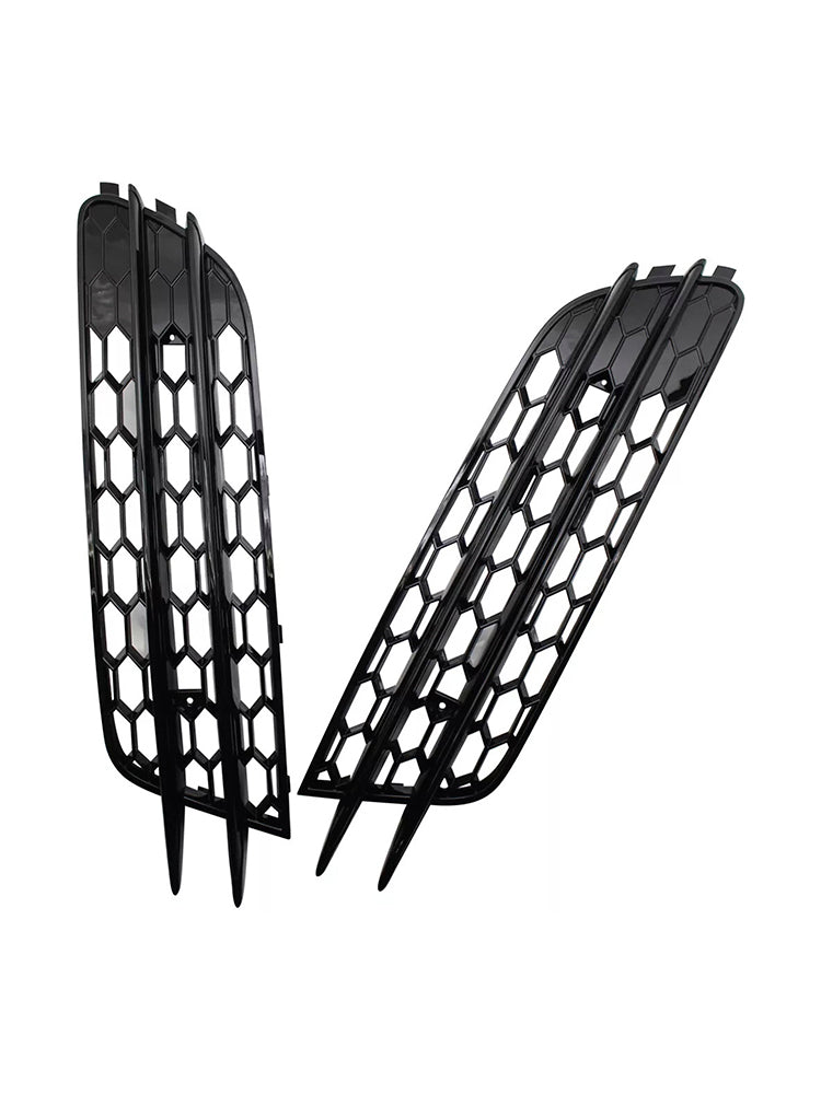 2012-2015 Audi A4 C7 Front Bumper Honeycomb Fog Grille Cover Black