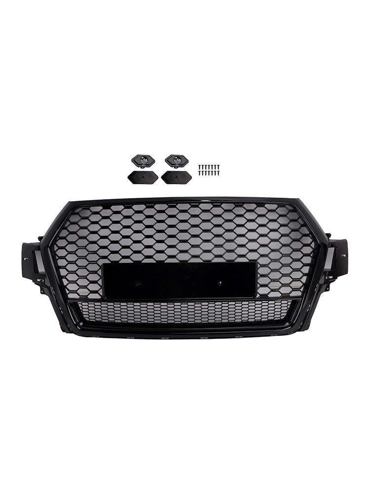 2016-2019 Audi Q7 SQ7 Gloss Black Front Bumper Radiator Vent Mesh Grill Grille 4M0853651F