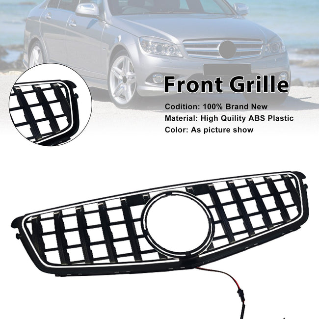 2008-2014 Fit Benz C-Class W204 C300 C350 GT-Style Front Bumper Grill Grille