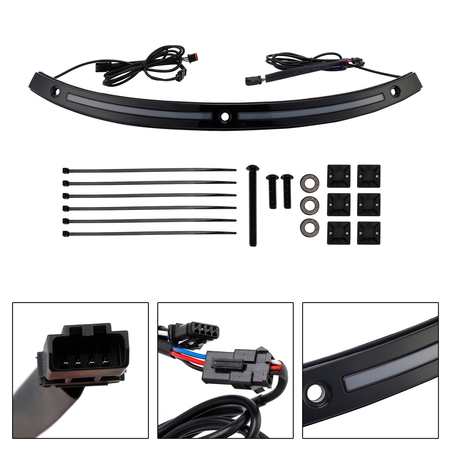 2014+Touring Electra Glide Street Glide Ultra Limited LED Running Turn Signal Light Windshield Trim