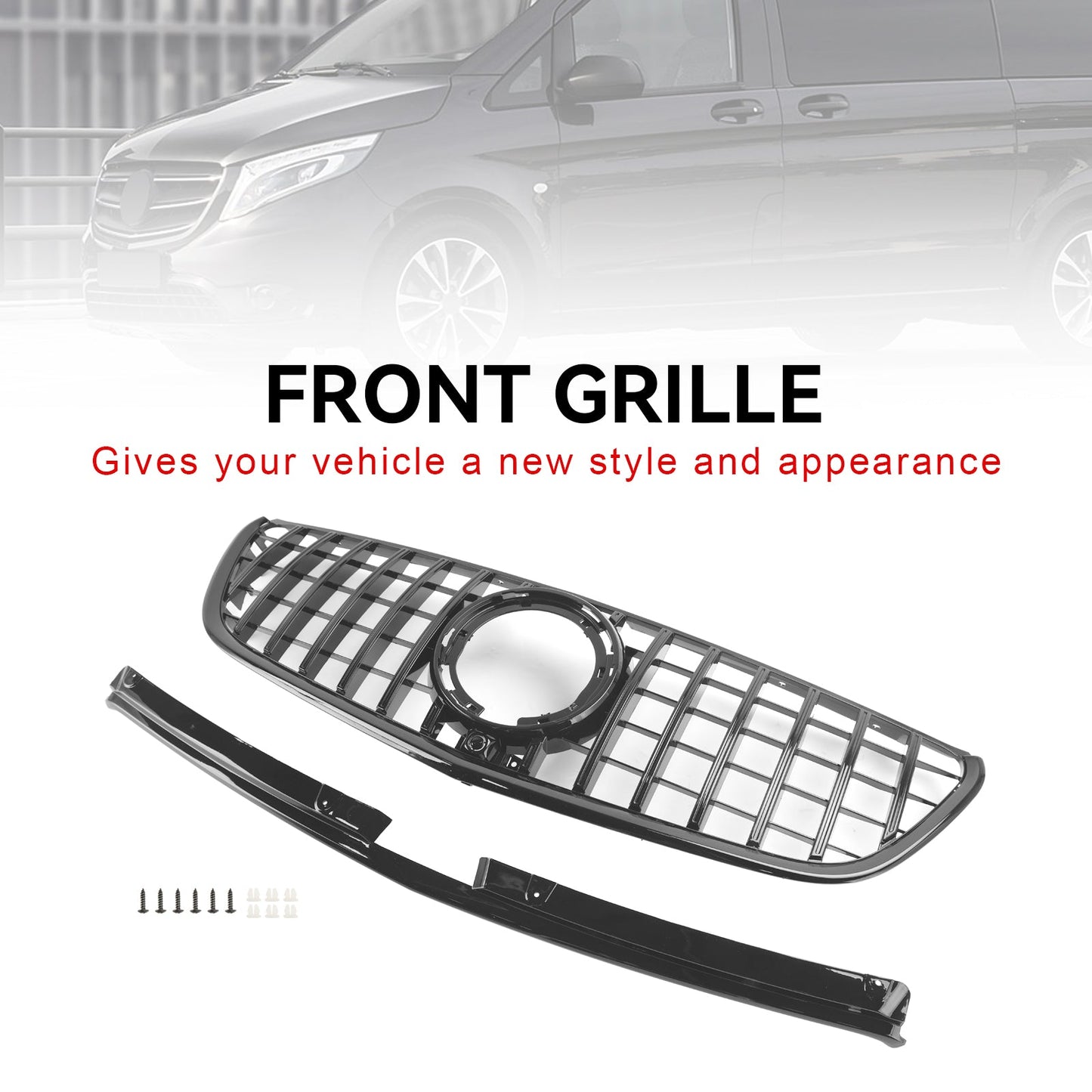 2020-2023 Facelift Mercedes benz vito W447 Black Front Grille Grill