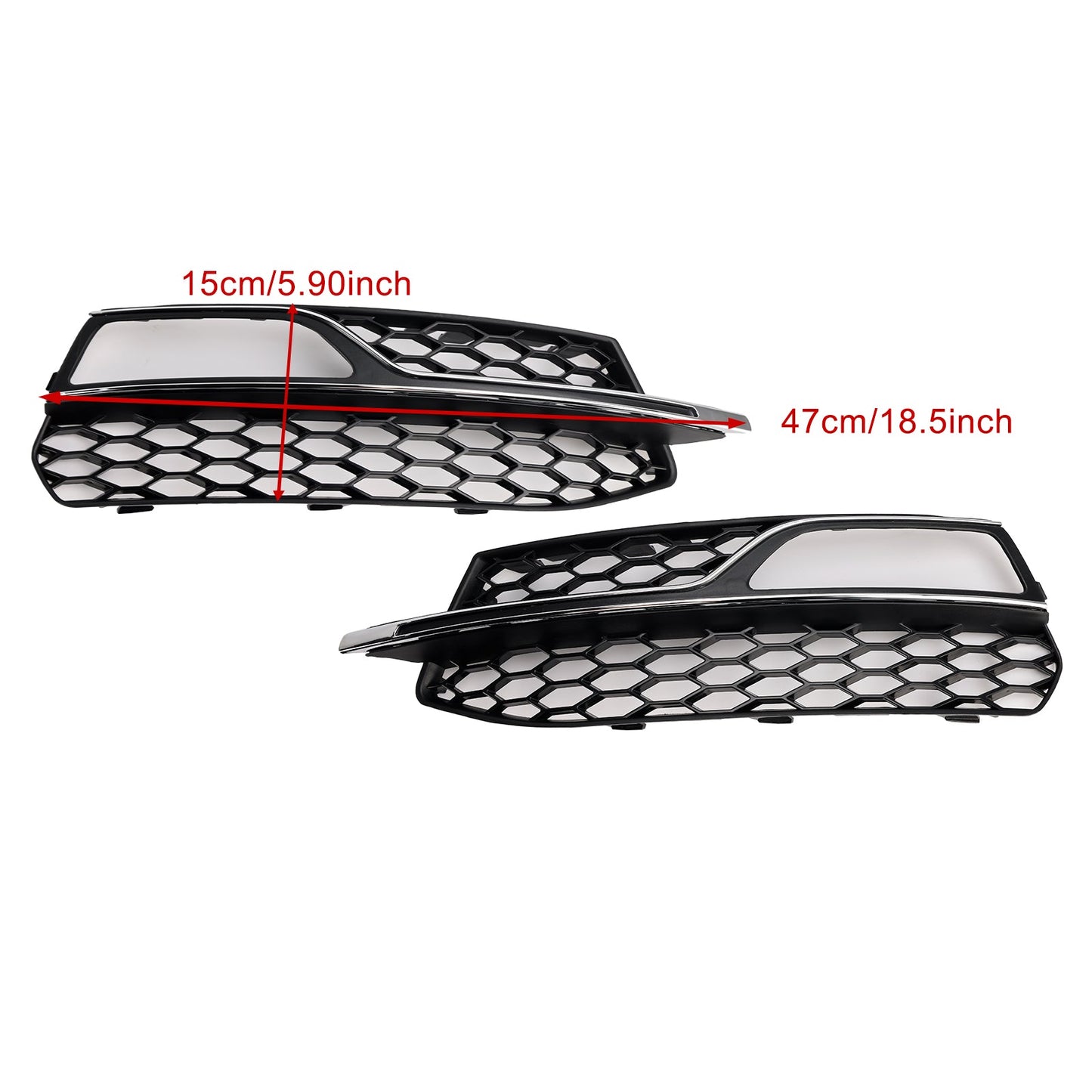 2013-2016 AUDI A3 S3 S-Line Front Lower Bumper Fog Light Cover Grill 8V3807682G 8V3807681G