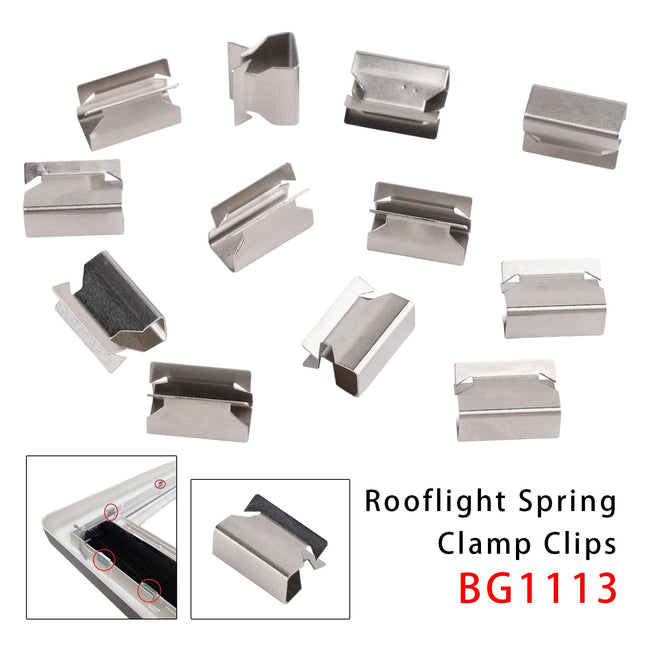 12PCS Rooflight Spring Clamp Clips BG1113 For Interior Frame Caravan Heki 3/4