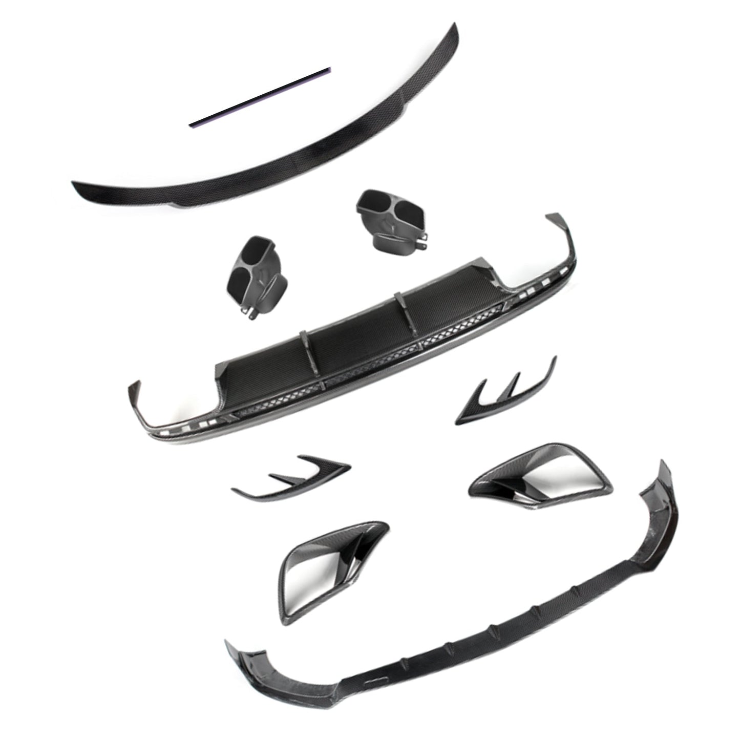 2019-2021 Fit Mercedes Benz W217 S63 S65 AMG Coupe Carbon Fiber Bumper Body Kit