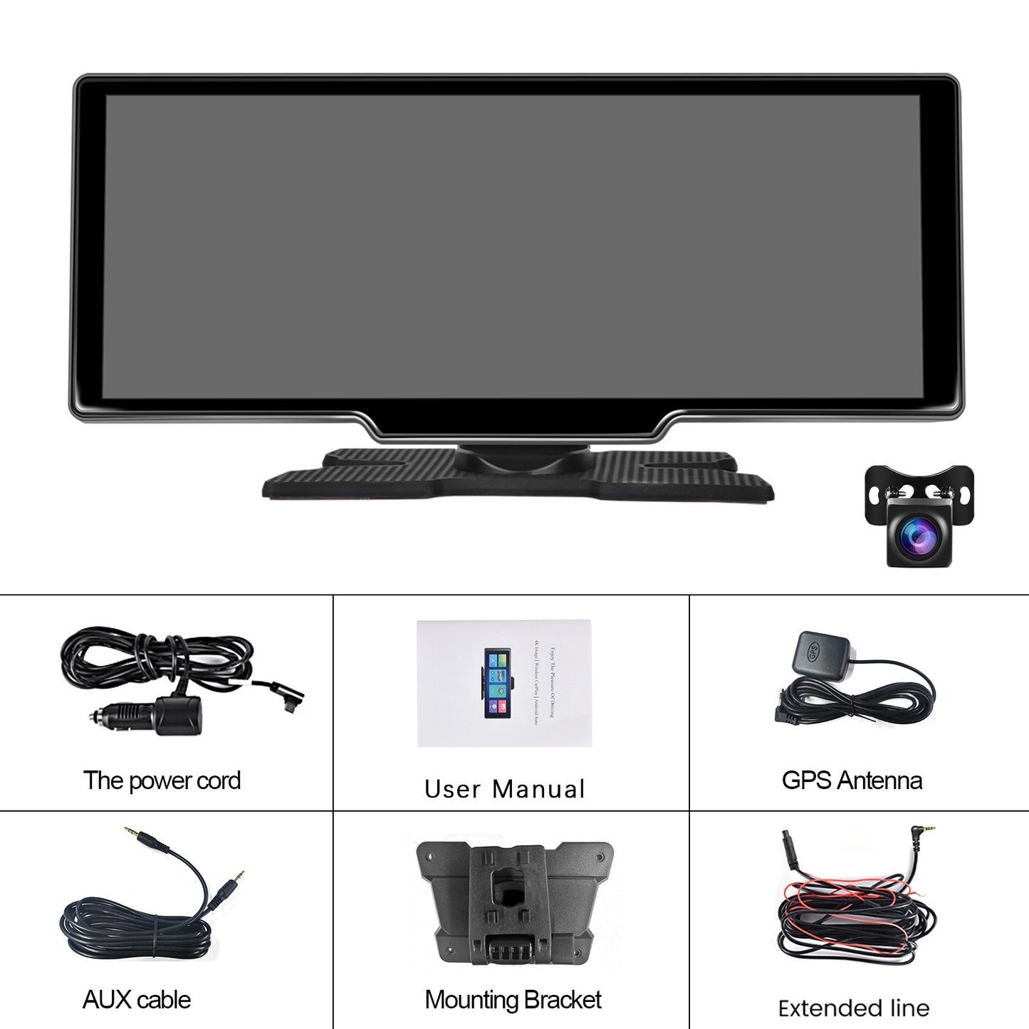 10.26" Portable Bluetooth Car Navigation Wireless Carplay HD Large Touch Screen