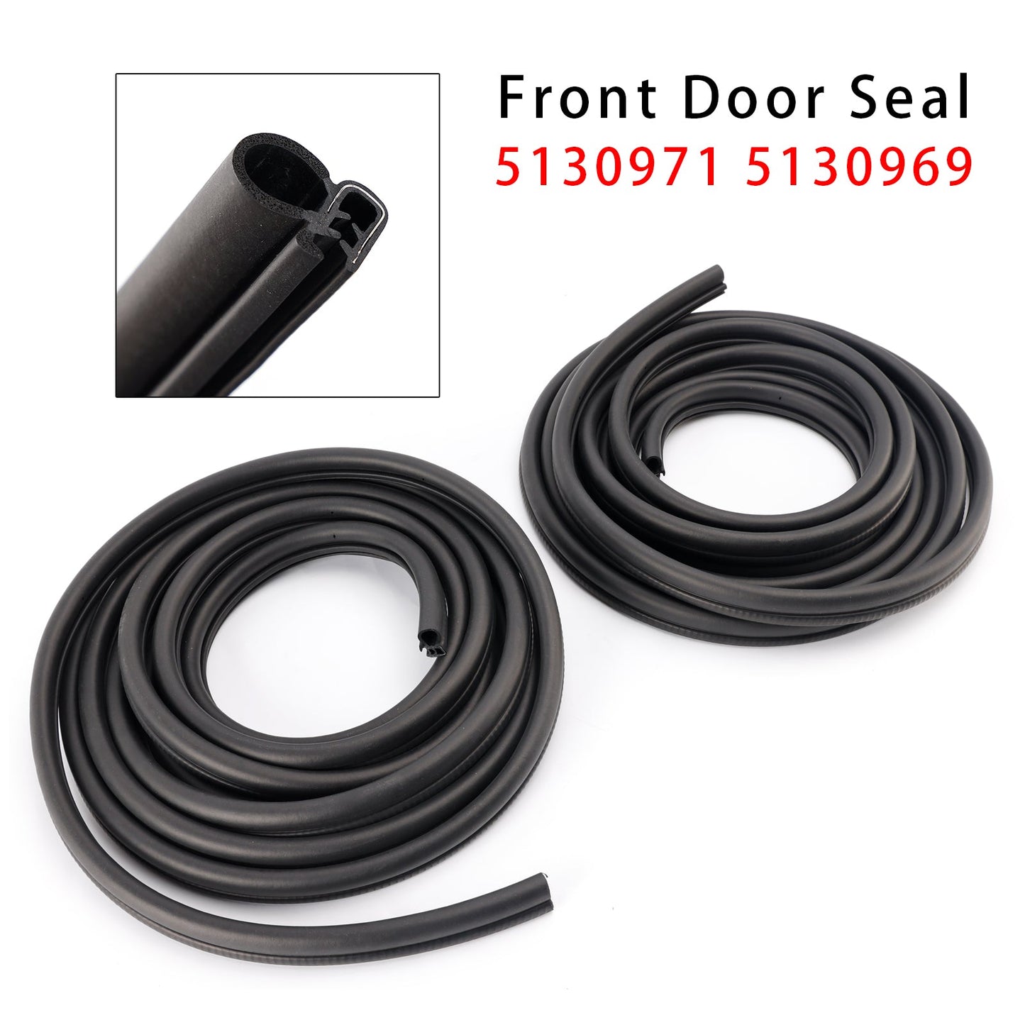 2007 Chevrolet - Silverado 1500/2500/3500 Classic-4 Door Extended Cab Pickup 2PCS Weatherstrip Door Seal 5130971 5130969