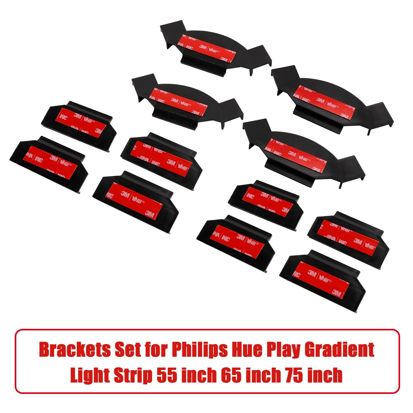 2 Pcs Brackets Set for Philips Hue Play Gradient Light Strip 55/65/75 inch