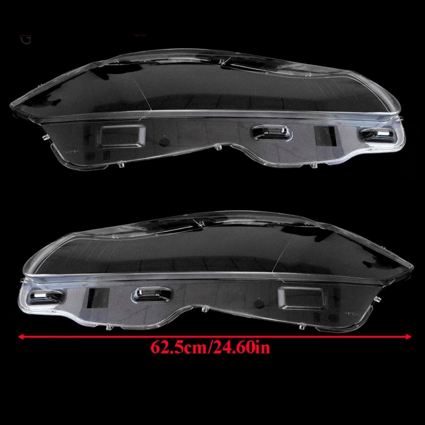 2010-2019 Jaguar XJ XJL Pair Front Headlight Lens Cover Shell Clear