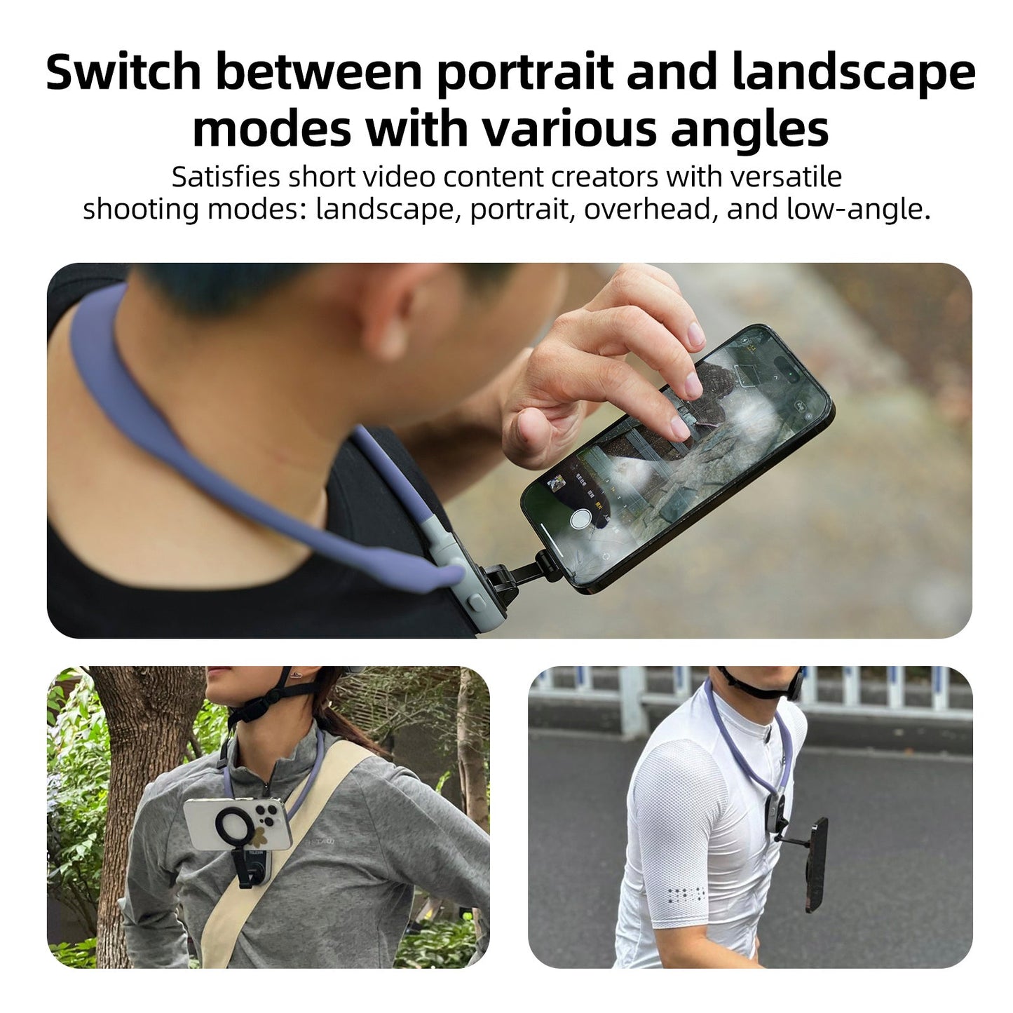Magnetic Neck Halter Bracket Quick Release Shock Absorption For Mobile Phone