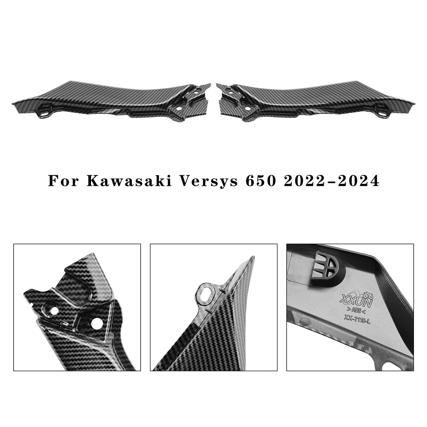 2022-2024 Kawasaki Versys 650 KLE650 Side Seat Fairing Panel Cowl