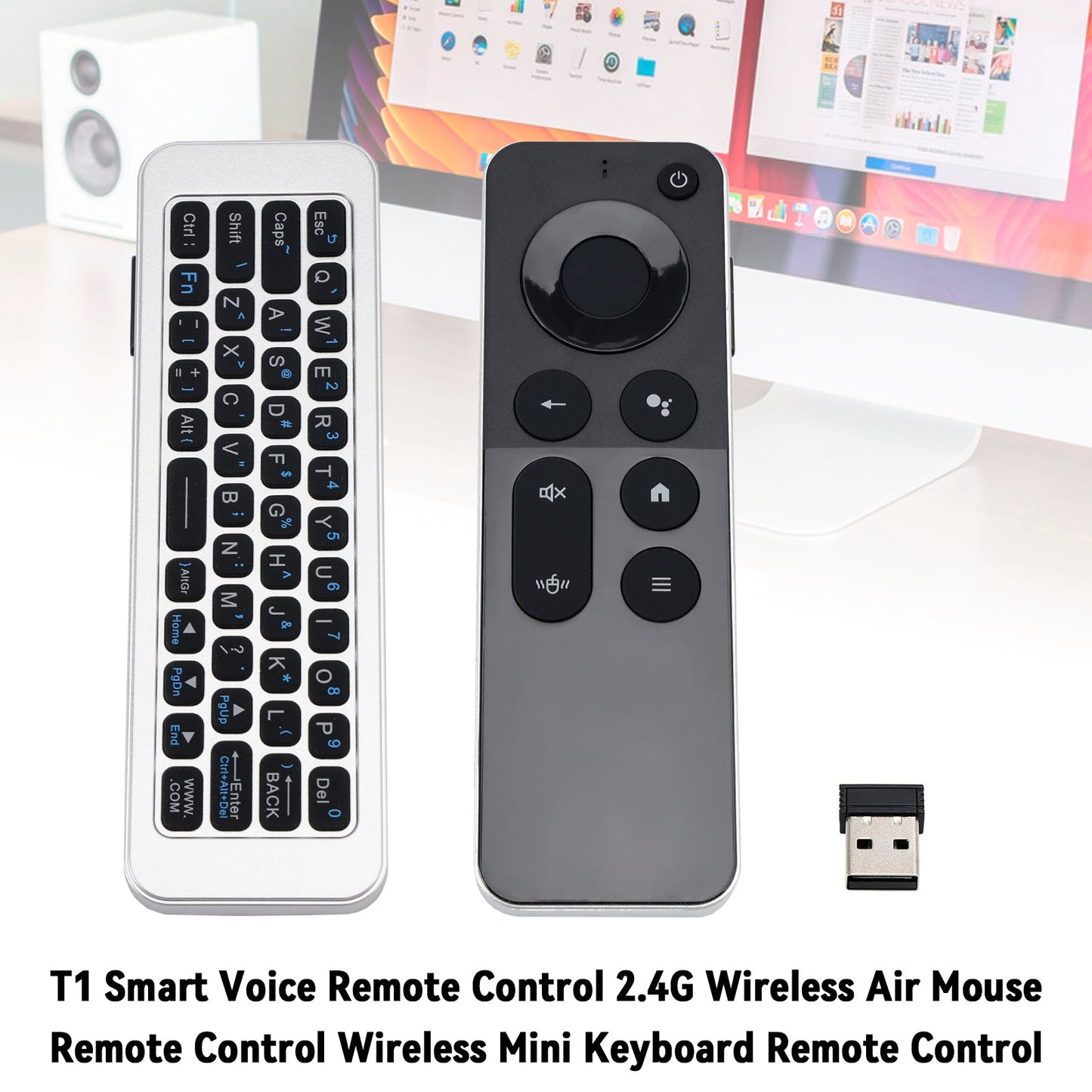 T1 Smart Voice IR learning Remote Control Wireless Mini Keyboard Remote Control