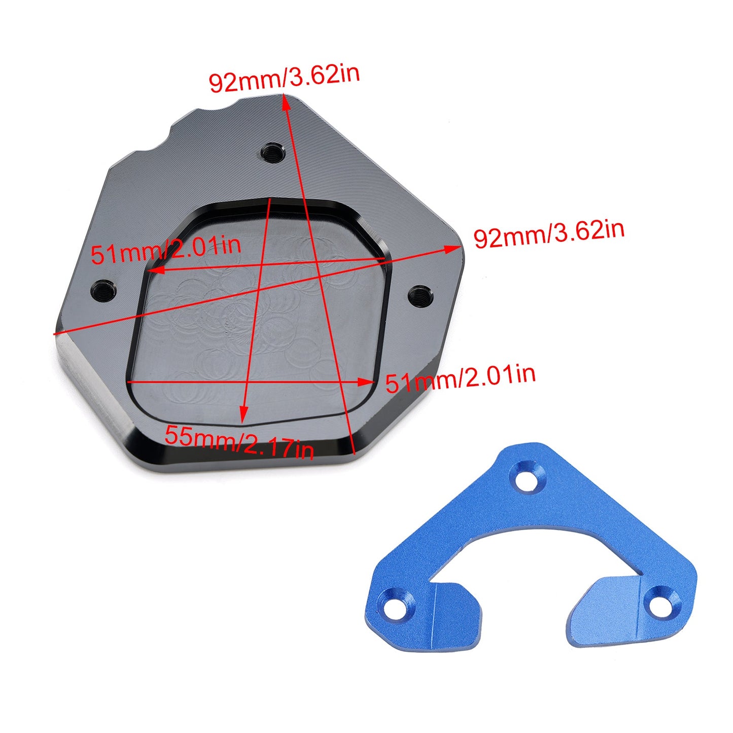 2019-2023 Yamaha Tenere 700 Kickstand Enlarge Plate Pad