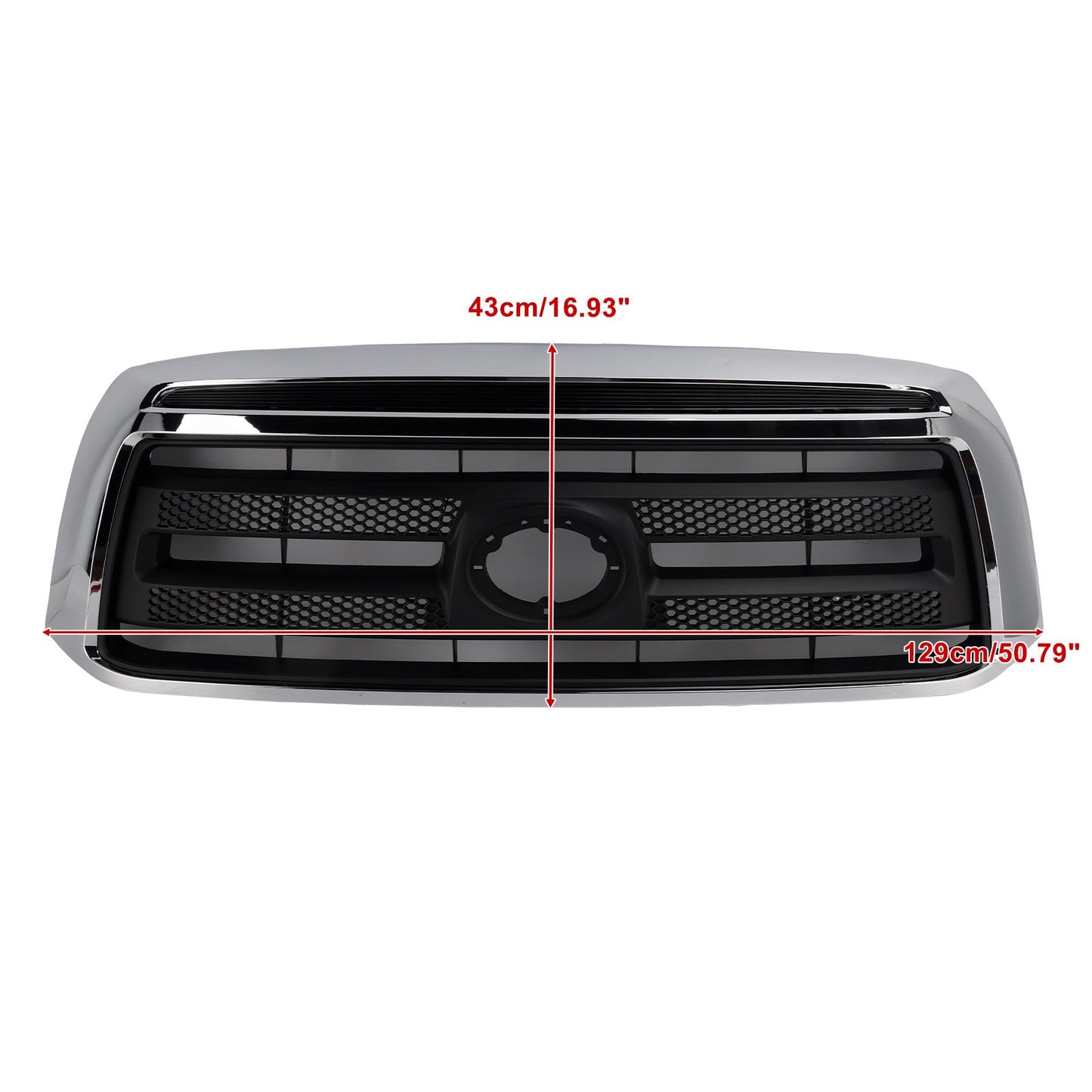 2006-2009 Toyota Tundra Matte Black Chrome Front Bumper Grill Grille