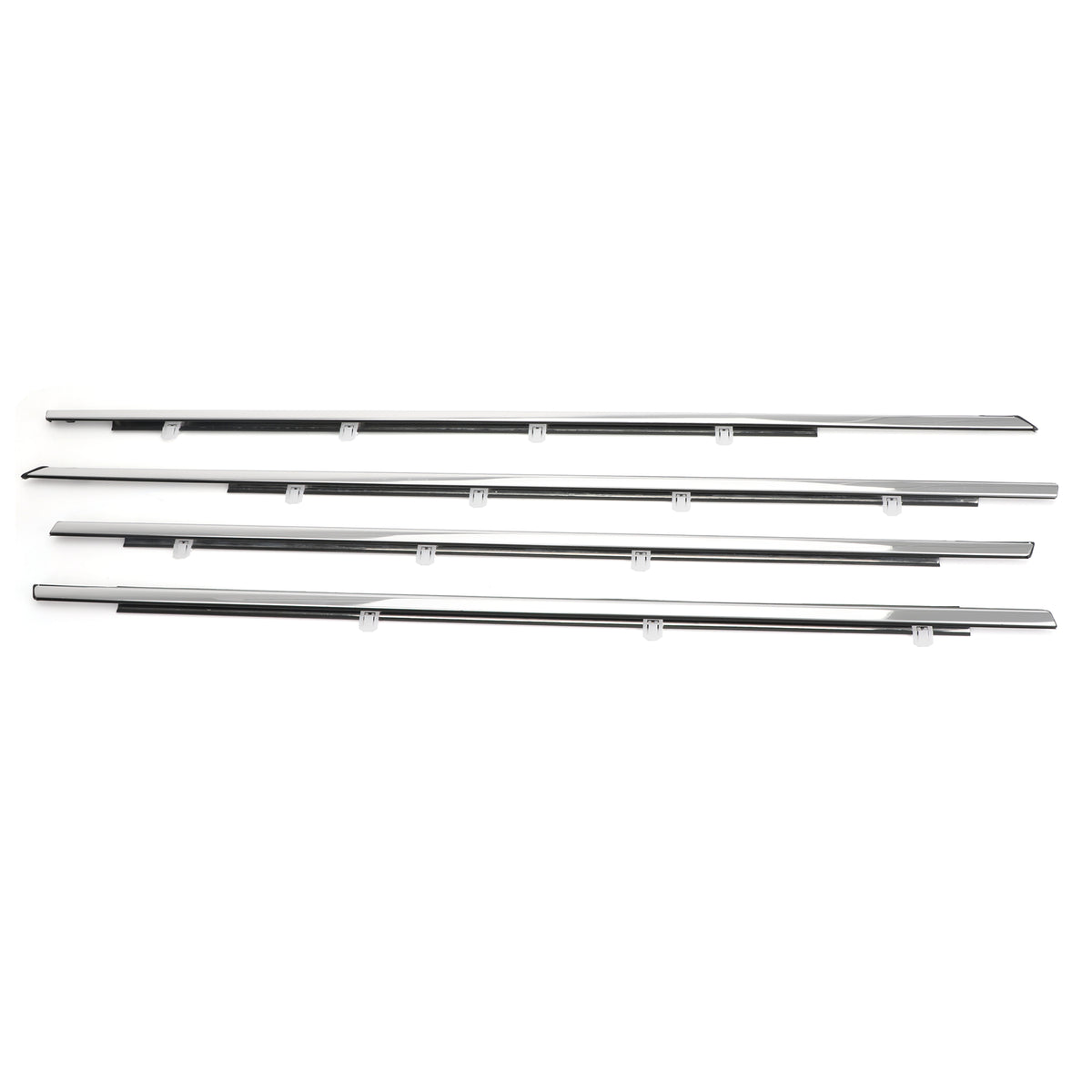4pcs Chrome Weatherstrip Window Moulding Trim Seal Belt Fits For Accord 2008-2012