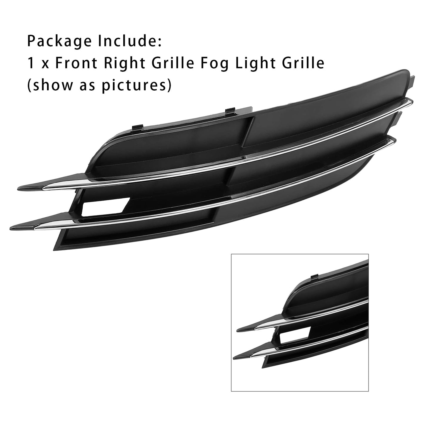 2012-2014 Audi A6 C7 Front Right Side Bumper Grille Fog Light Grill 4G0807682