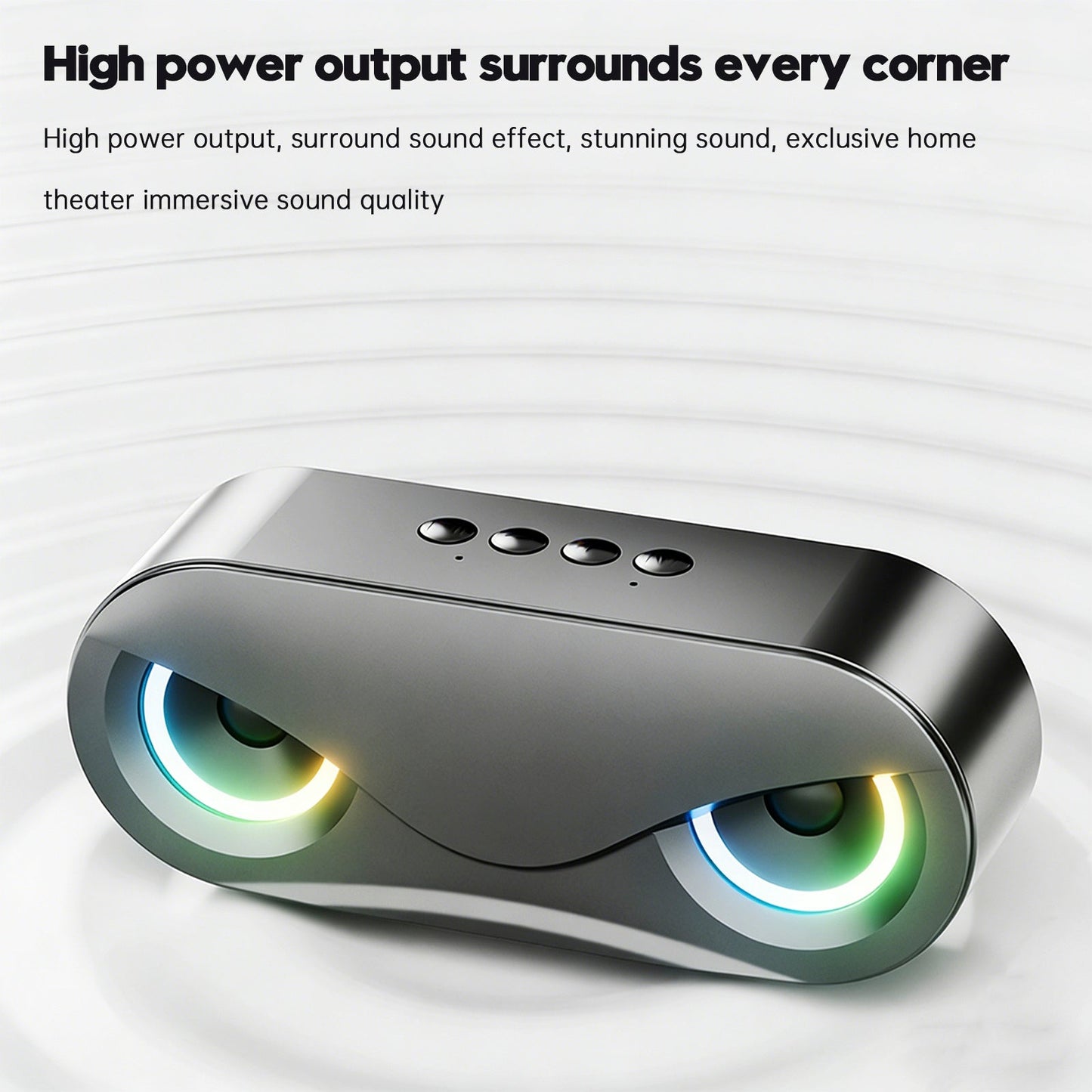 M6 Smart Wireless Bluetooth Speaker Portable Gaming Speaker Cool Breathing Light