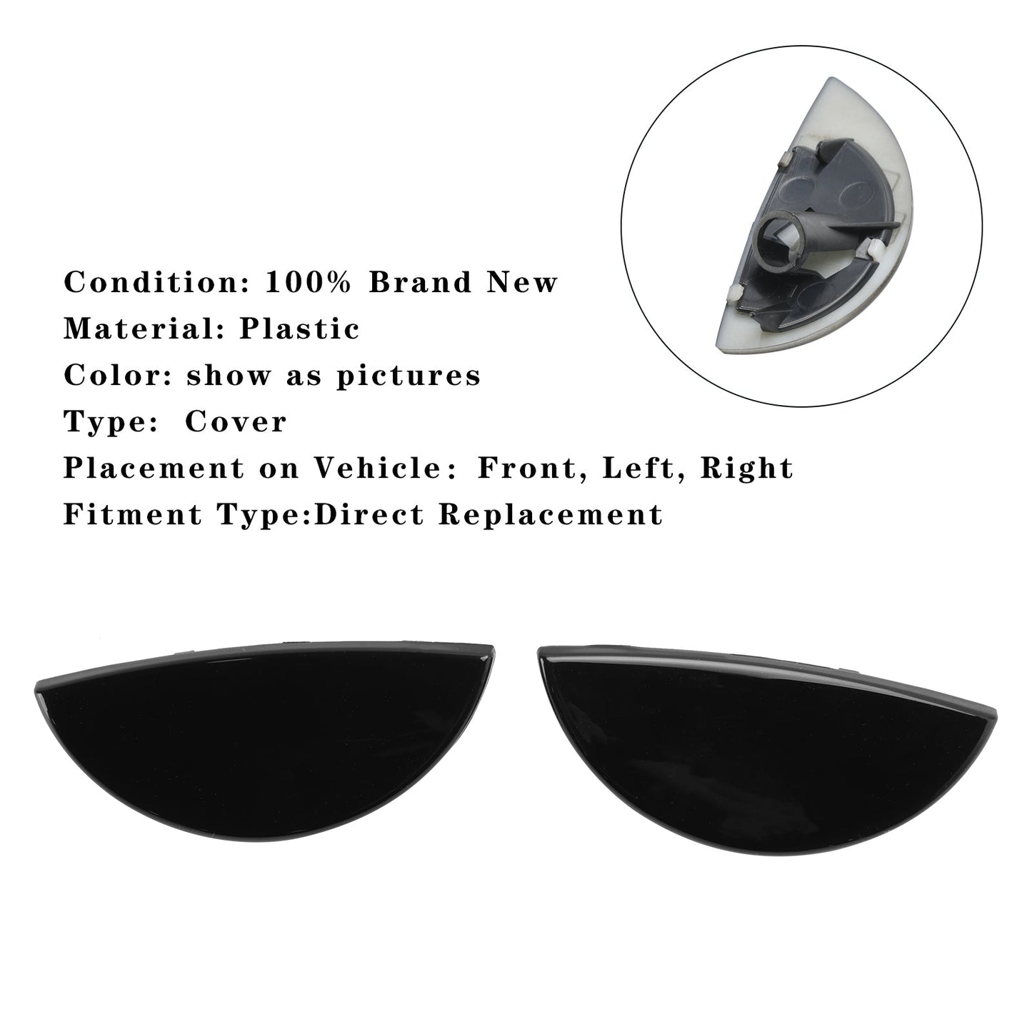 2PCS L+R Headlight Washer Cover 63126922155 63126922156 For Mini Cooper R50 R52