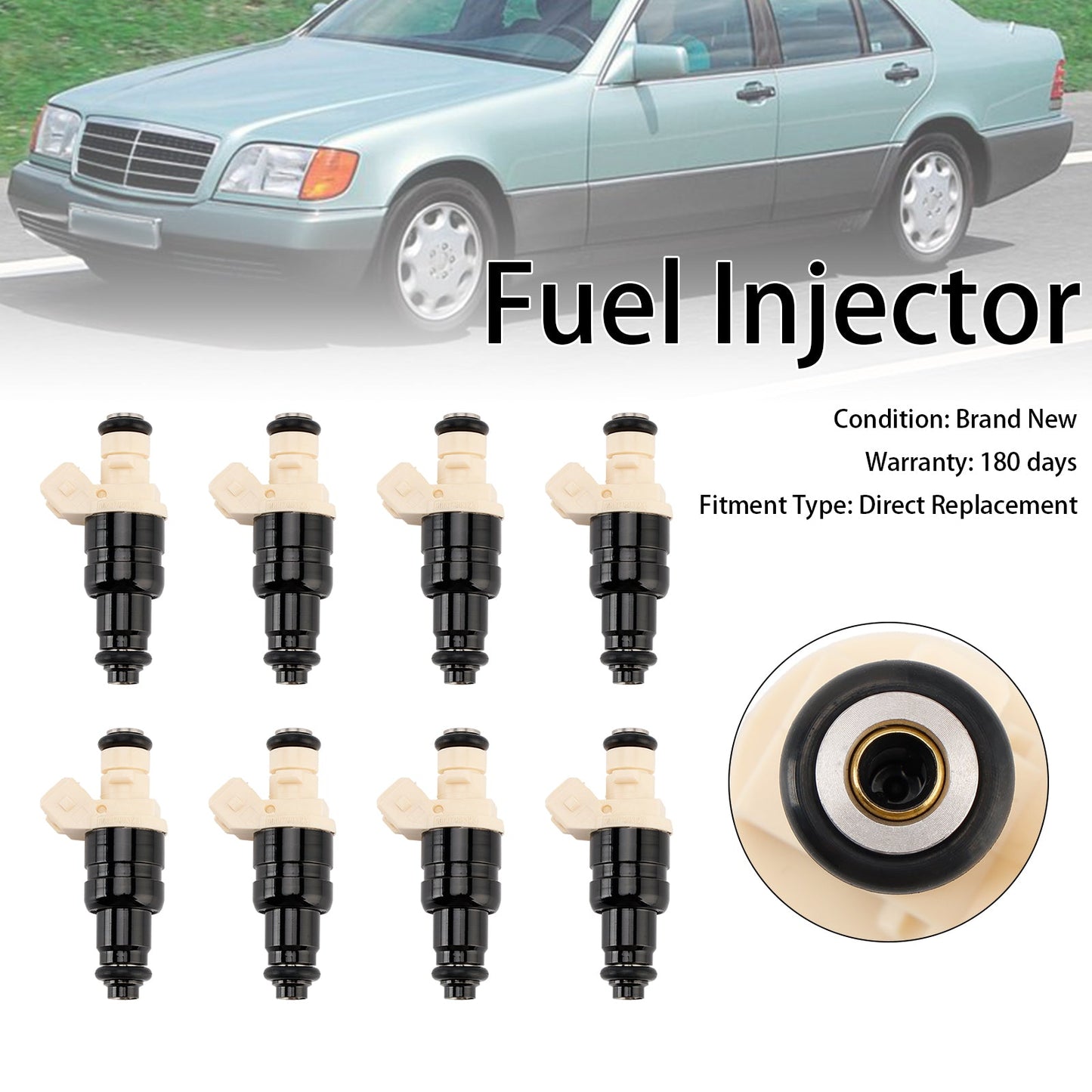 MERCEDES W124 W140 W210 R129 8PCS Fuel Injector 0000788323 A0000786523