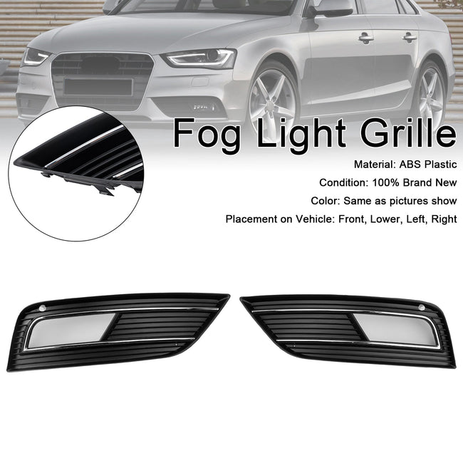2013-2015 Audi A4 B8.5 S4 Style Fog Light Cover Grille Standard Bumper