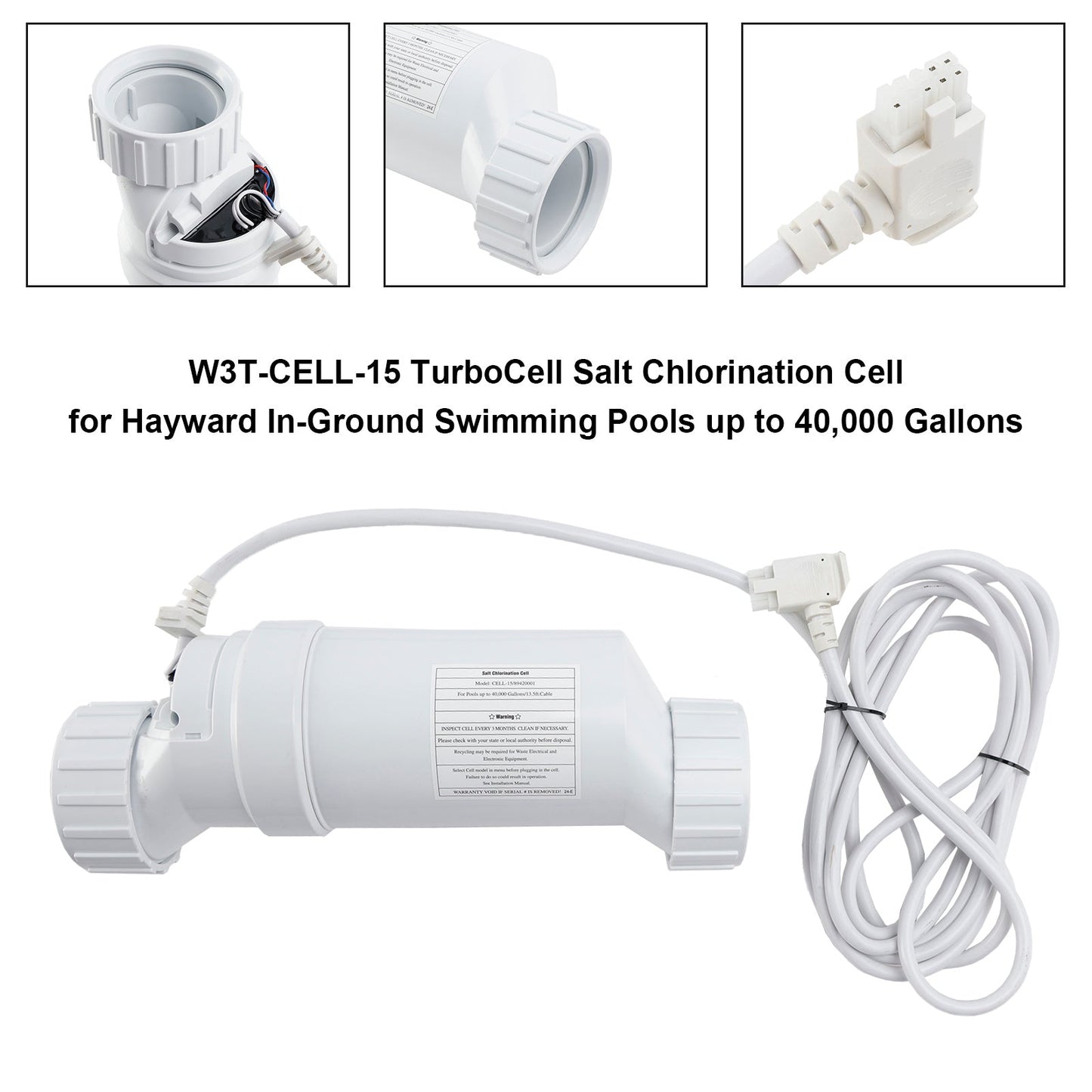 W3T-CELL-15 TurboCell Salt Chlorination Cell Fit for Hayward up to 40 000 Gallons