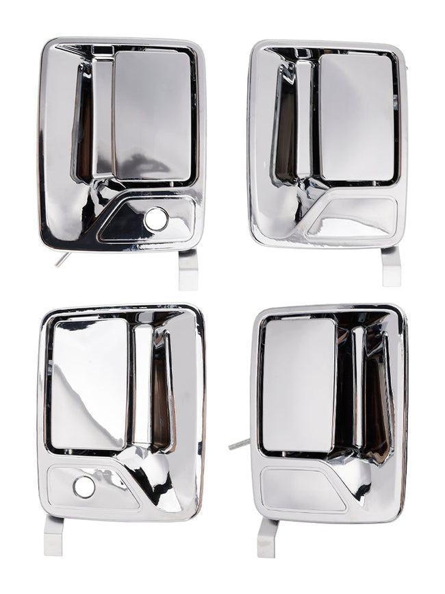 4Pcs Chrome Exterior Door Handle Set For Ford F-250 F-350 Super Duty 99-16