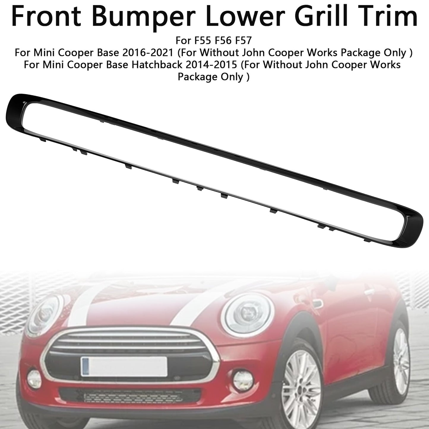 2014-2015 Mini Cooper Base Hatchback Front Bumper Lower Grill Trim 51117355238 MC1044103