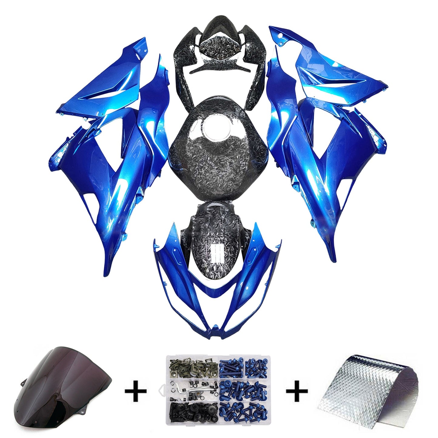 Injection Fairing Kit Bodywork Plastic ABS fit For Kawasaki ZX6R 636 2013-2018