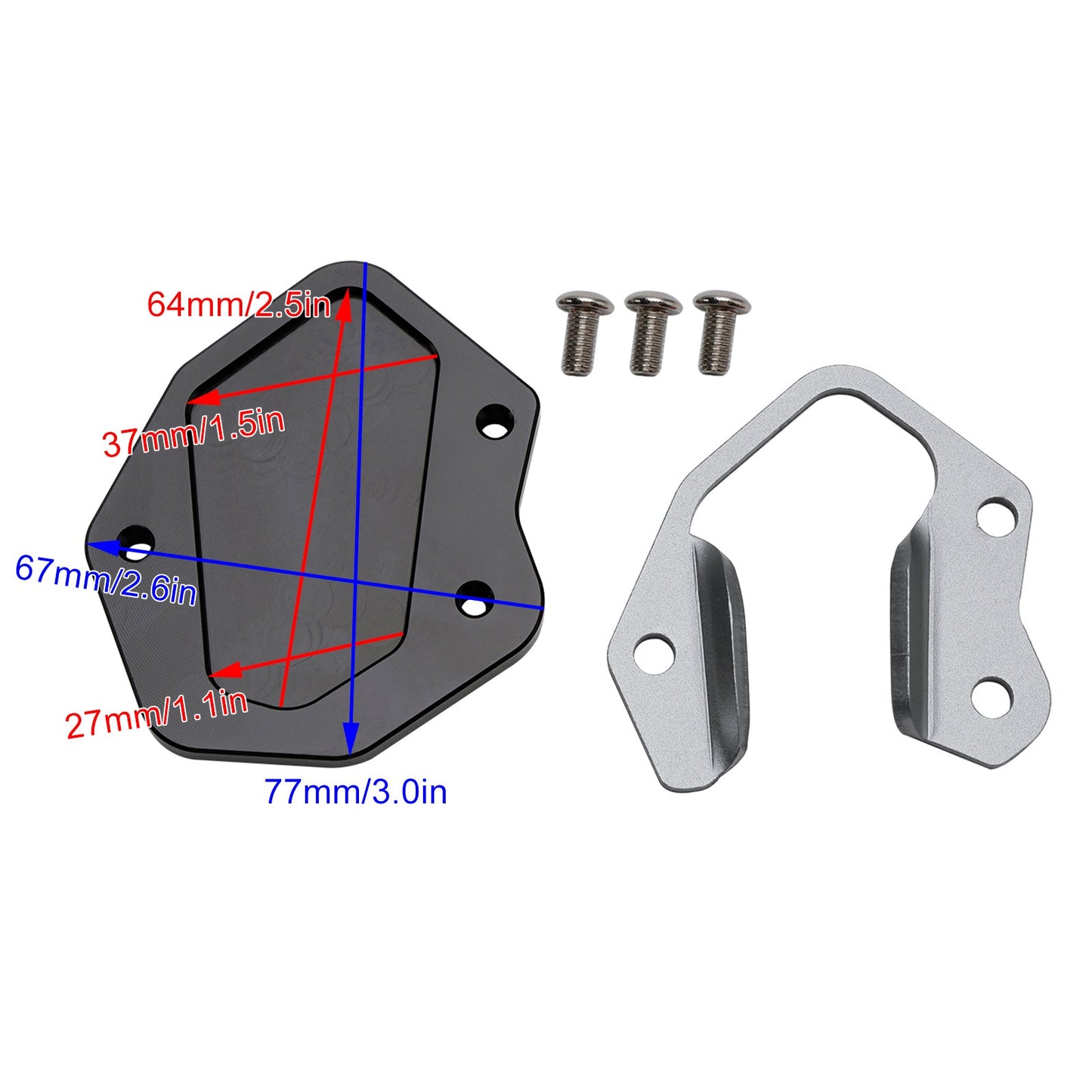 Kickstand Enlarge Plate Pad fit for TIGER 800/XC/XCA/XR/XRT 2010-2020 XCX 18-20