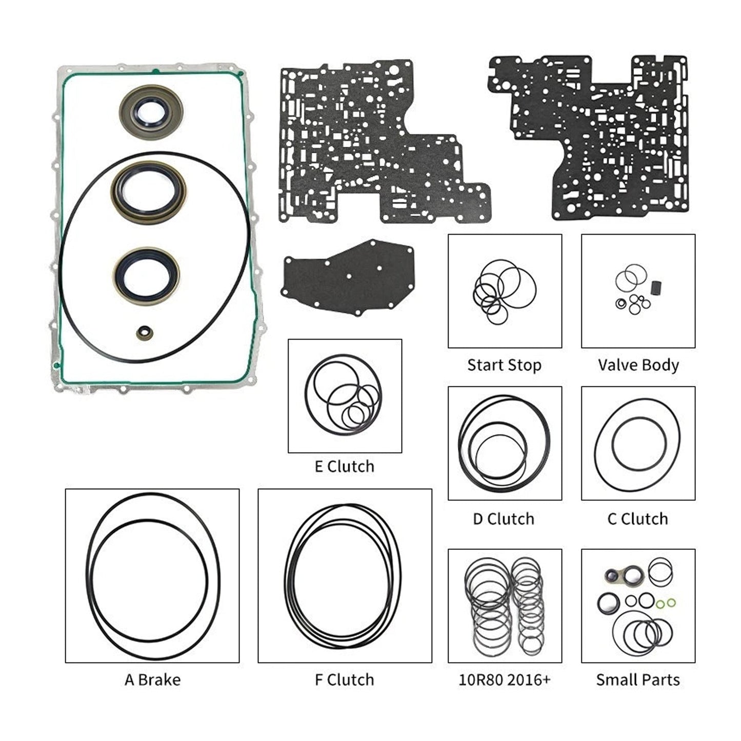 Ford F-150 Expedition 10R80 Auto Transmission Master Rebuild Overhaul Seals
