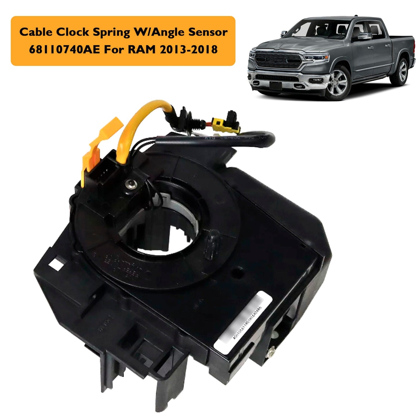 68110740AE Clock Spring with Angle Sensor 9 PINS For Dodge RAM 2013-2020
