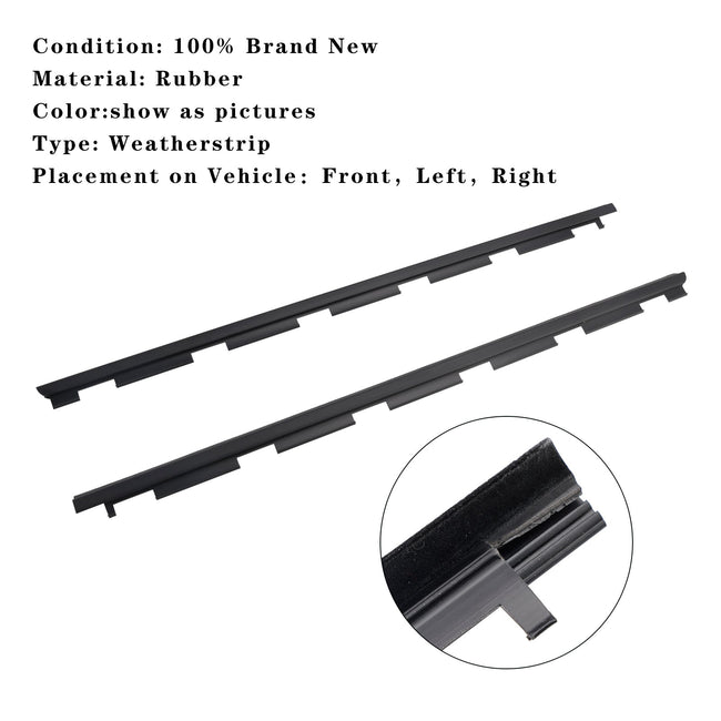 1988-2000 Chevrolet C1500 GMC C2500 Front Left+Right Weatherstrips