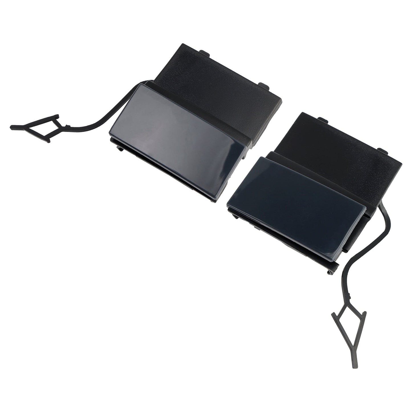 A Pair Car Front Bumper Tow Hook Eye Cover Cap For VW Touarge 2014 - 2018