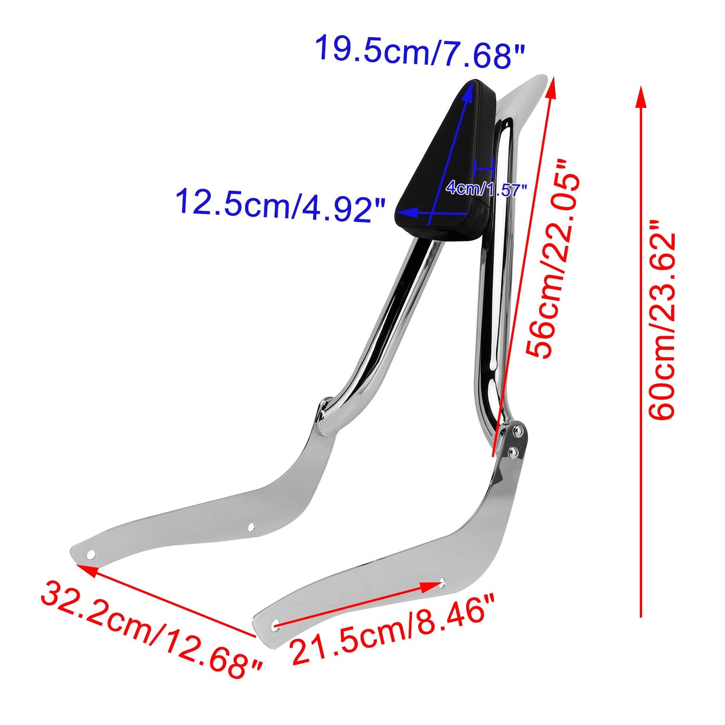 2001-2017 Intruder Volusia VL400 Passenger Sissy Bar Backrest