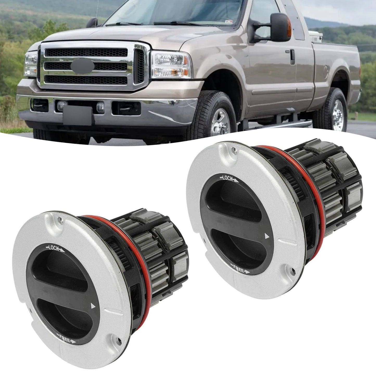 For Ford F-250 Super Duty 2005-2023 2Pcs Front Manual Lock Hub Link BC3Z-3B396-B